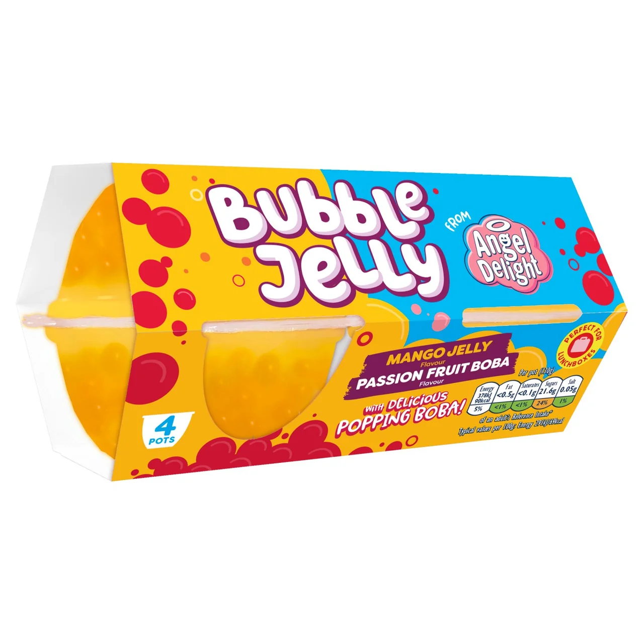 Angel Delight Mango Jelly & Passionfruit Boba Bubble Dessert Snack Pot 2.webp