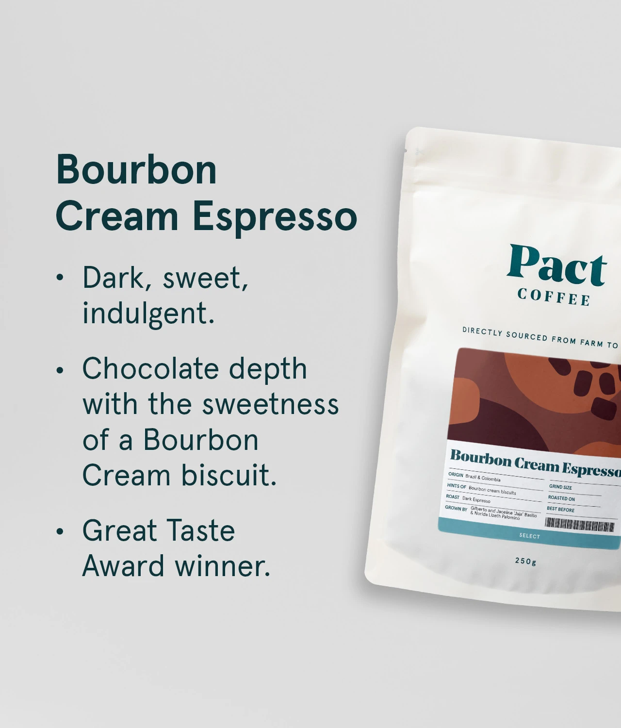 Pact Coffee Bourbon Cream Espresso Ground Coffee 200g 6.webp