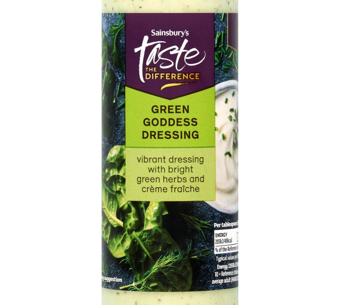 Sainsbury's Green Goddess Dressing, Taste the Difference 255ml 2.webp