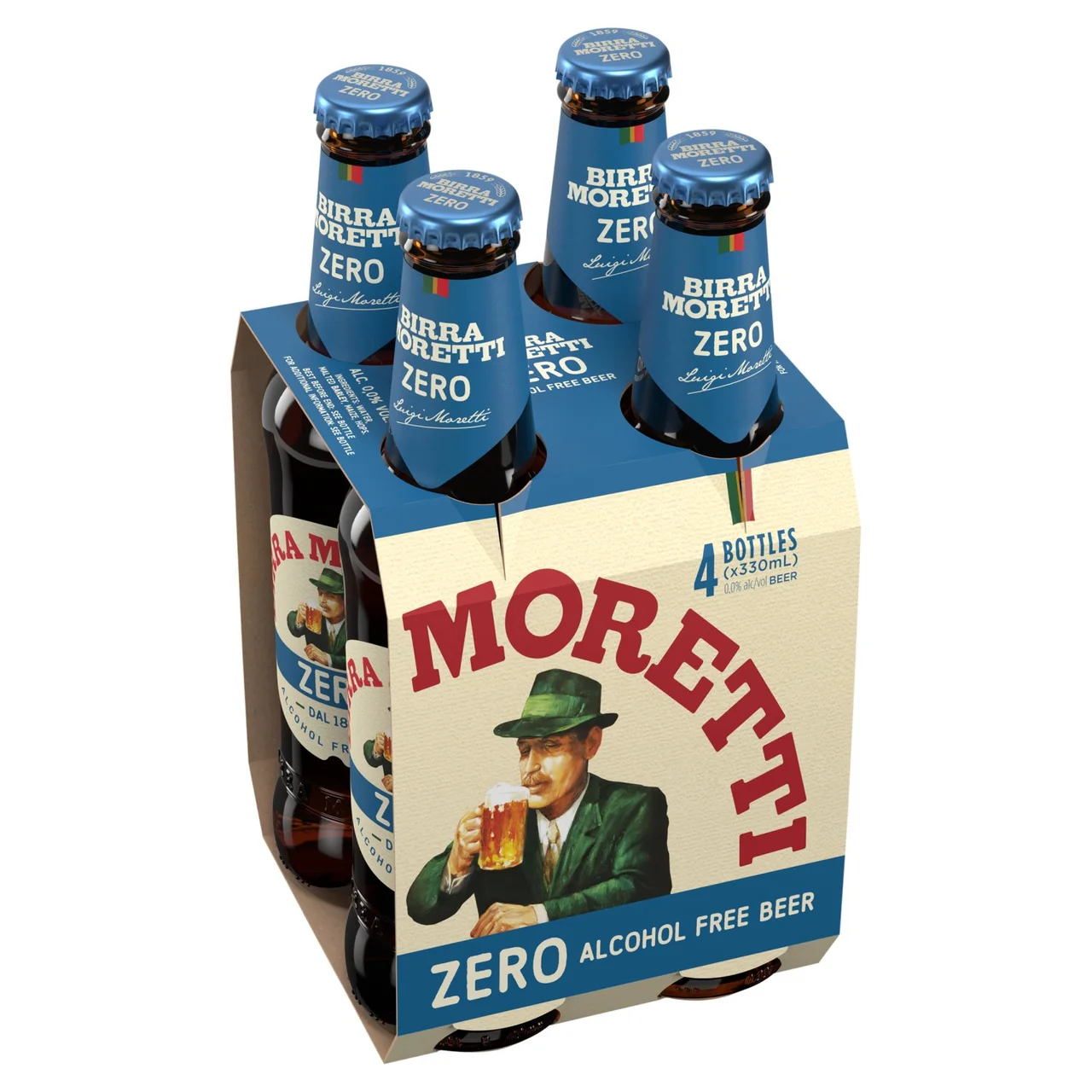 Birra Moretti Zero Alcohol Free Beer Bottles 4 x 330ml.webp