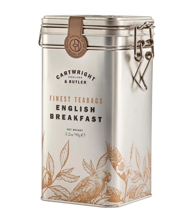 Cartwright & Butler English Breakfast Teabags Tin 90g 2.webp