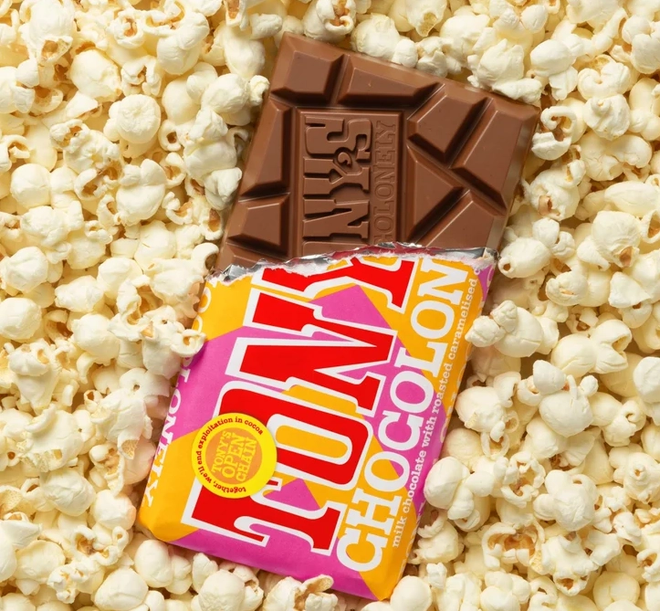 Tony's Chocolonely Milk Chocolate Sweet and Salty Popcorn Bar 3.webp