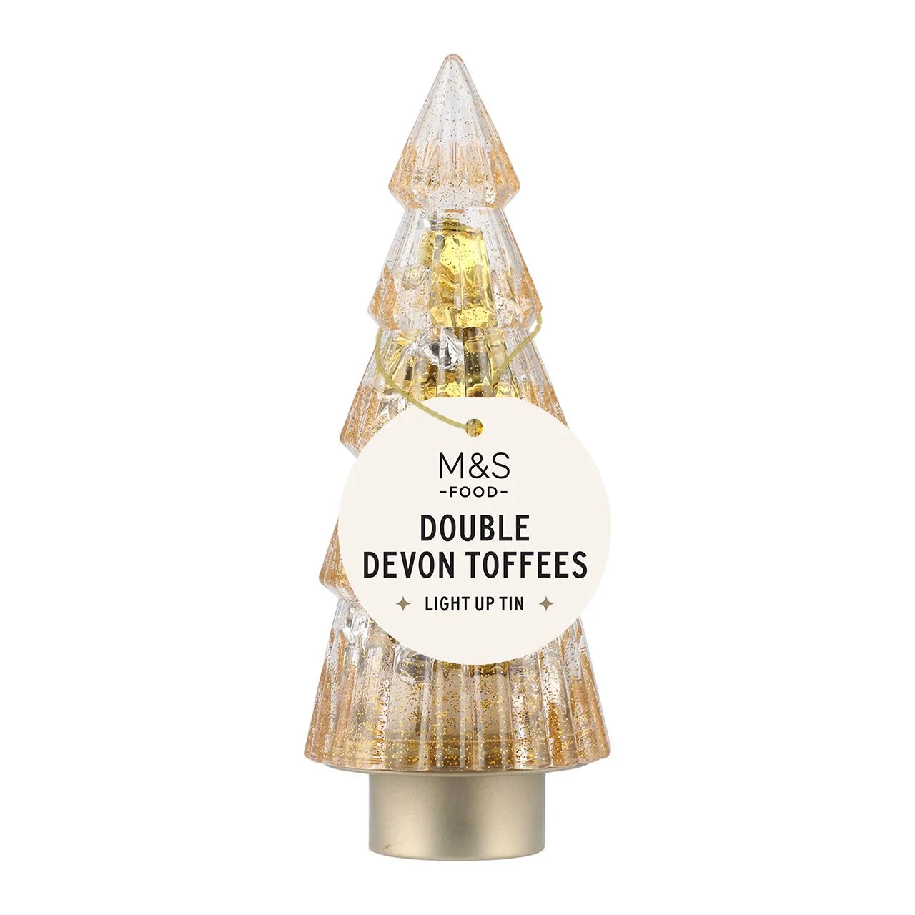 M&S Double Devon Butter Toffees Tree Tin 100g.webp