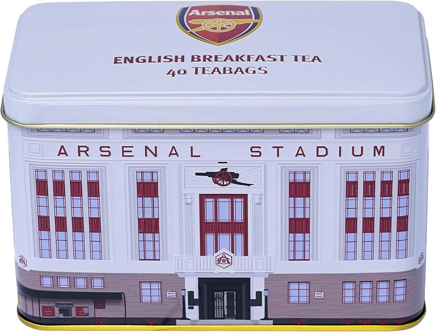 New English Teas Arsenal FC Highbury Stadium English Breakfast Tea Tin with 40 Teabags 3.webp