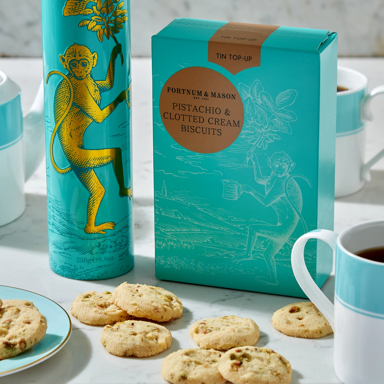 Pistachio & Clotted Cream Biscuit Tin Top-Up, 250g 1.webp