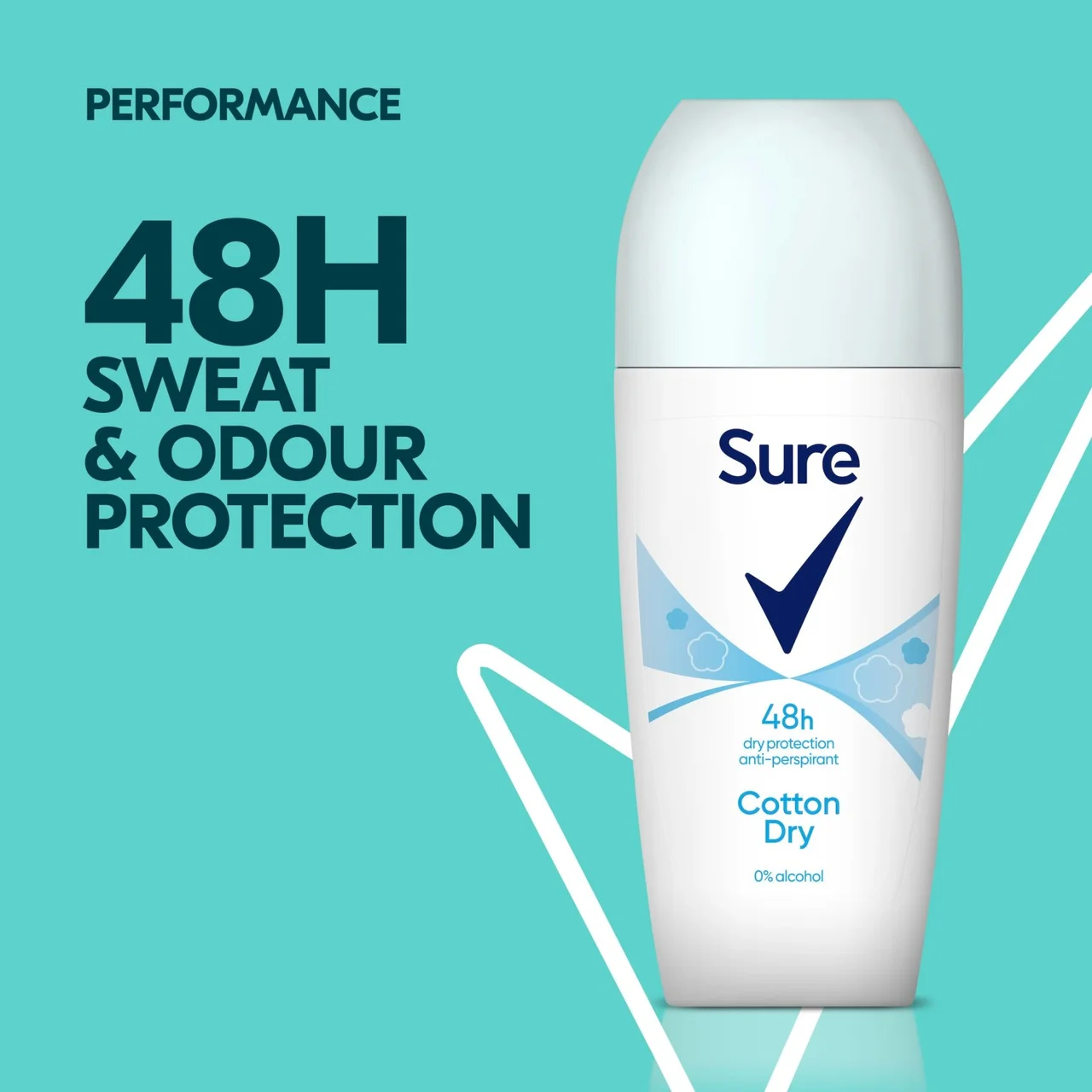 Sure Women Antiperspirant Roll On Cotton Dry 50 ml 2.webp