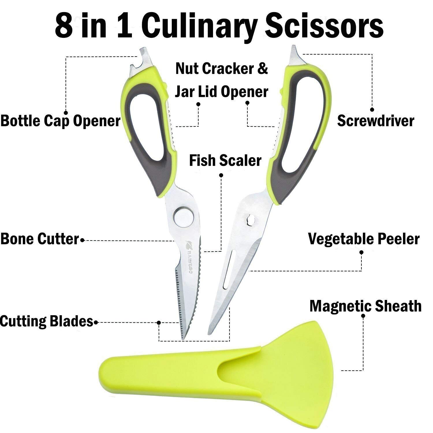 Multipurpose Carbon Steel Kitchen Scissors with Magnetic Holder 2.jpg