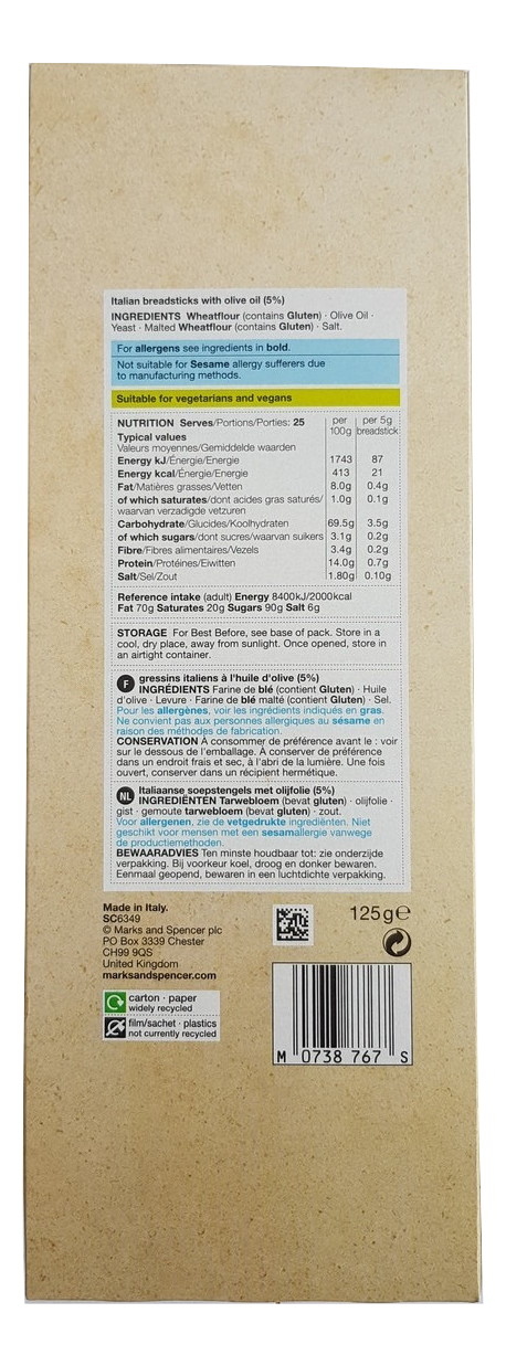 Marks & Spencer Italian Torinesi Breadsticks 125g 2.jpg