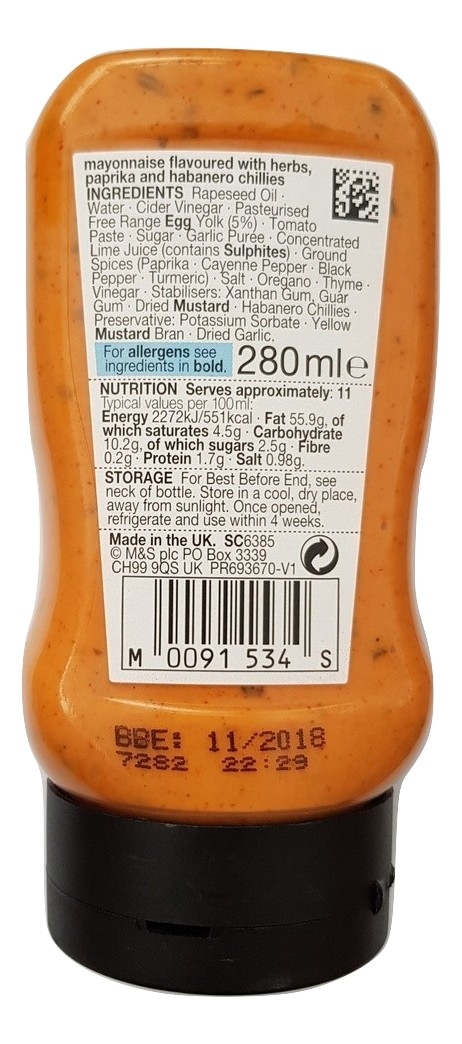 Marks & Spencer Spicy Cajun Mayo 280ml 2.jpg