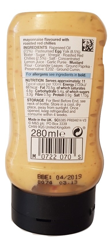 Marks & Spencer Peri Peri Mayo 280ml 2.jpg